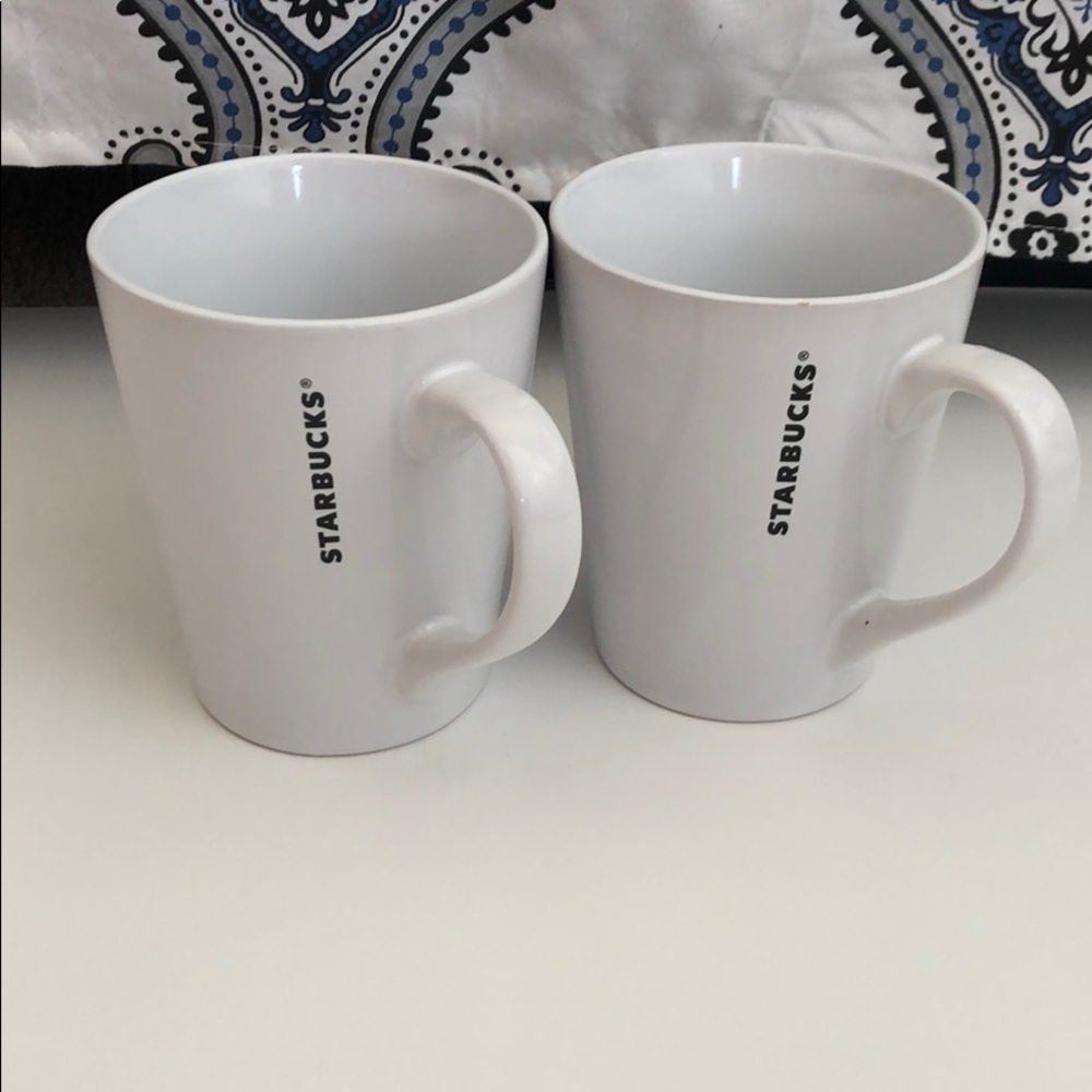 2 Starbucks New White Coffee Mugs